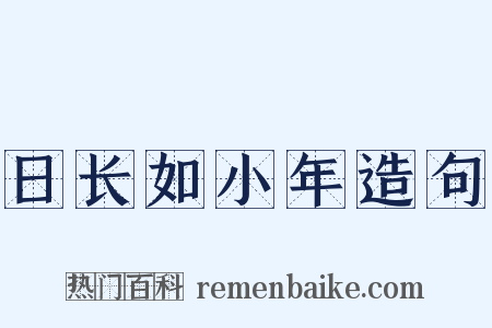 日长如小年造句是什么意思的图片